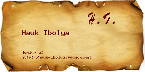 Hauk Ibolya névjegykártya